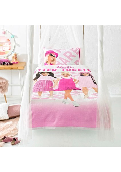 Lisanslı Tek Kişilik Pike Takımı Barbie Better
