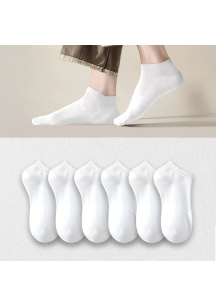 Bilek Boy Pamuklu Patik Çorap Unisex 6 Çift