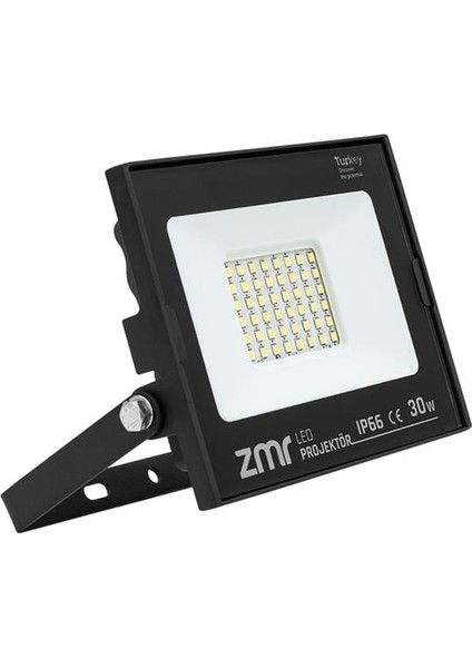 30 Watt - 220 Volt 6500K IP66 150* Işık Açısı Siyah Slim Kasa LED Projektör