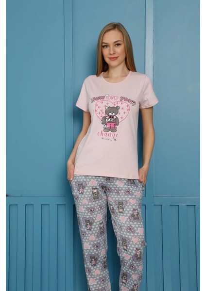 Kadın Pamuk Pijama Takım 20502P