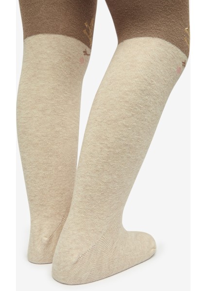 Pretty Sweet Deer Bej Külotlu Çorap indirimleri