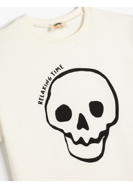 Oversize T-Shirt Kuru Kafa Baskılı Kısa Kollu Pamuklu modelleri