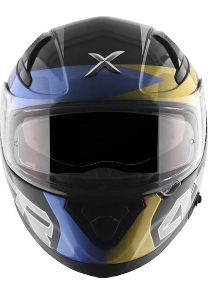 Apex Chrometech Kask Siyah-Mavi