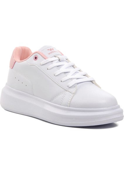 Beyaz-Pudra Kadın Spor Ayakkabı