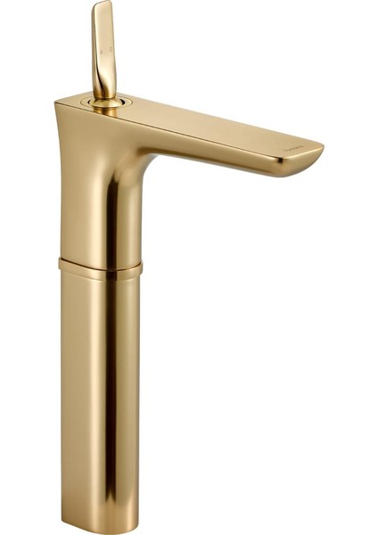 FK-5122 Yüksek Lavabo Bataryası Mat Altın