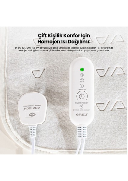 Mouflon Çiftli Elektrikli Battaniye DHDS-104