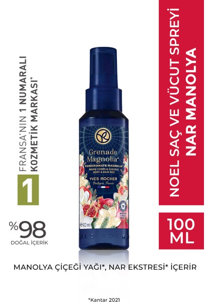 Yves Rocher Saç ve Vücut Spreyi- Manolya ve Nar-100ml-92503