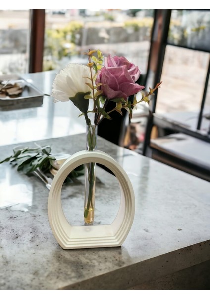 Elişi Hijyenik ve Eşsiz Masaüstü Modern ve Ölümsüz Vazo 15 cm x 13 cm x 4 cm fırsatları