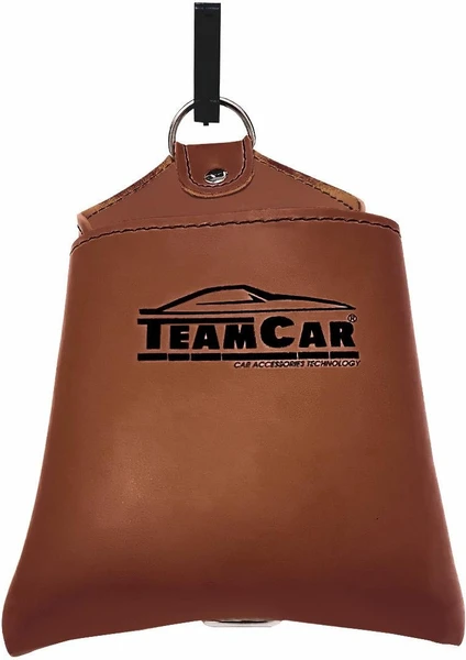 Team Car Teamcar Araç Içi Düzenleyici Çok Amaçlı Deri Kese Kahverengi