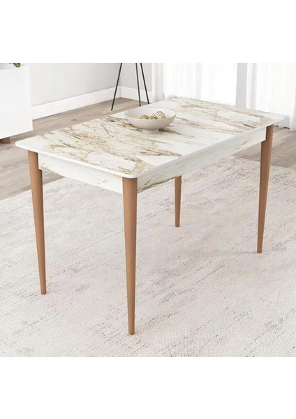 Pinotex Ayaklı Kaliteli Mdf Sabit Yemek Masası 72 x 112 cm