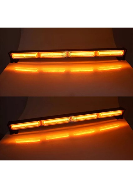 Turuncu Tepe Çakar Bar LED 60CM 12-24V Off Road Çekici Traktör Ikaz Lambası Çakar 15 Modlu