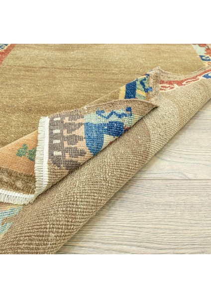 Benet El Dokuma Kahverengi Yün Halı 93X133 cm indirimleri