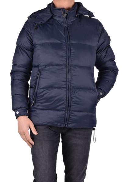 BRG-80177 Kapüşonlu Mont /lacivert/3xl