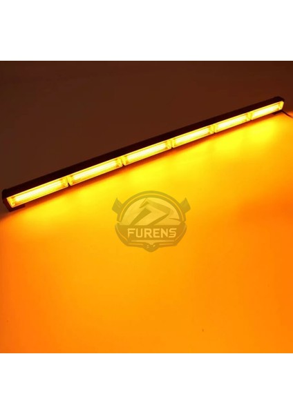 Turuncu Tepe Çakar Bar LED 90CM 12-24V Off Road Çekici Traktör Ikaz Lambası Çakar 15 Modlu