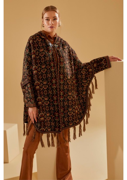 Çiçek Desenli Kilim Panço fırsatları