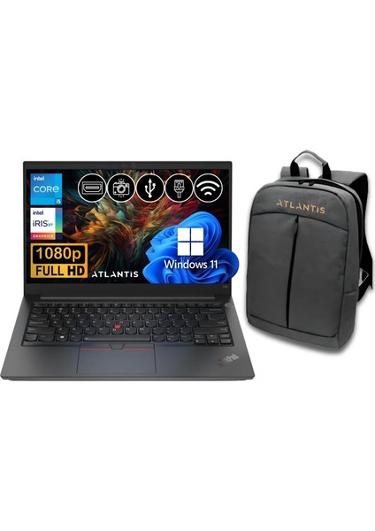 Thinkpad E15 G4 İ5-1235U 40GB 256GB M.2 SSD 21E6005ATX ATL21 15.6" W11PRO Notebook+Çanta