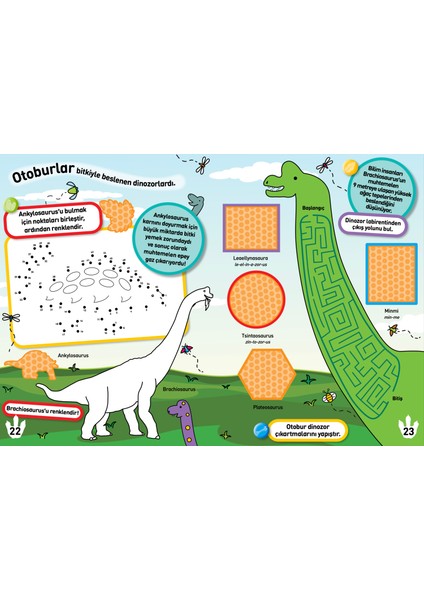 National Geographic Kids Dinozorlar Çıkartmalı Aktivite Kitabı