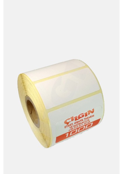 55X25 mm Lamine Termal Barkod Rulo Etiket Sticker 1000 Adet
