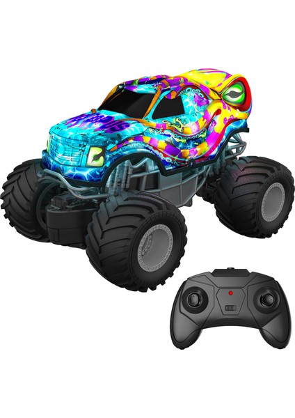 Işıklı Gövde 1:20 2.4ghz Uzaktan Kumandalı Şarjlı Araba Bigfoot Climbing Car Rock Crawler Renkli