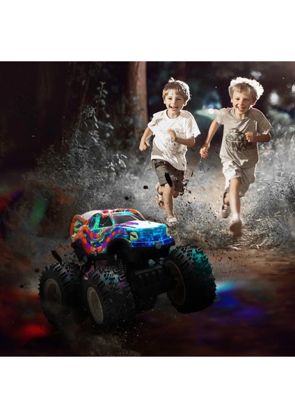 Işıklı Gövde 1:20 2.4ghz Uzaktan Kumandalı Şarjlı Araba Bigfoot Climbing Car Rock Crawler Renkli