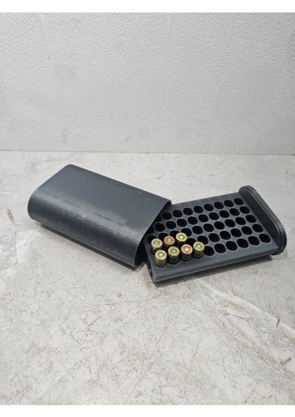 Mermi Saklama Kutusu 9X19 mm 50'li Mühimmat Kapasiteli (Gri)
