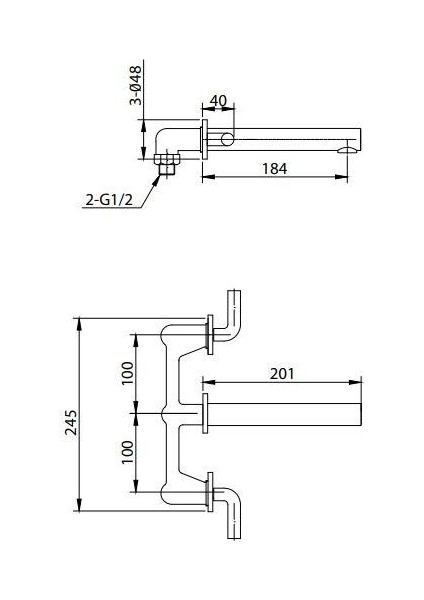 Azure Ankastre Lavabo Armatürü AZ1400
