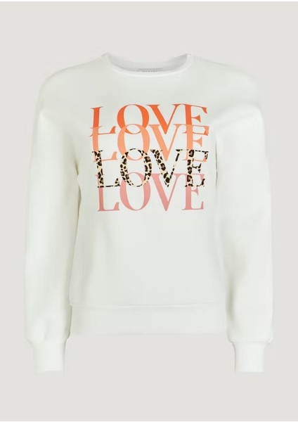 Kadın Love Baskılı Sweatshirt KT01899