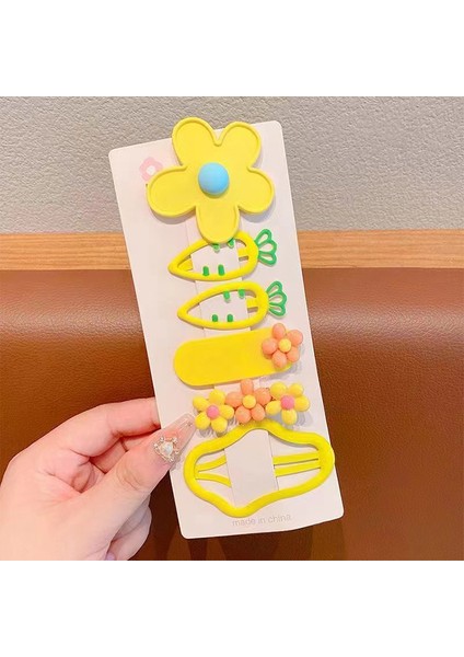 Bulut Firkete Sevimli Karikatür Kız Firkete Tokası 5 Parçalı Set (Yurt Dışından)