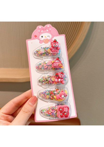 Kızlar Tokalı Saç Klipleri Saç Dekorasyonu 5 Parça (Yurt Dışından)