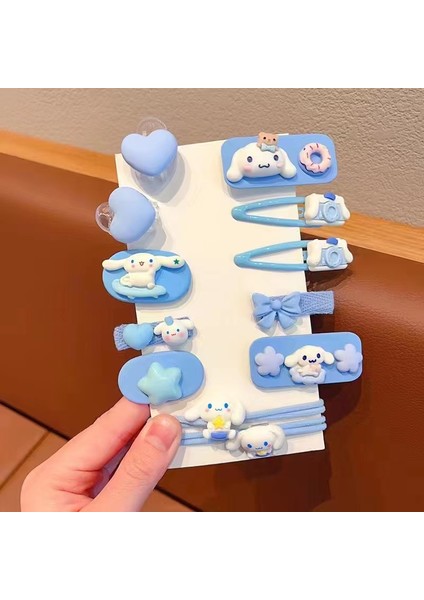 Kızlar Toka Saç Tokası Saç Dekorasyon Mavi Köpek Aşk 12 Parça Set (Yurt Dışından)