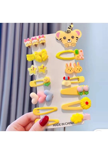 Çocuk Karikatür Toka Kız Saç Tokası Dondurma Seti 14 Parça (Yurt Dışından)