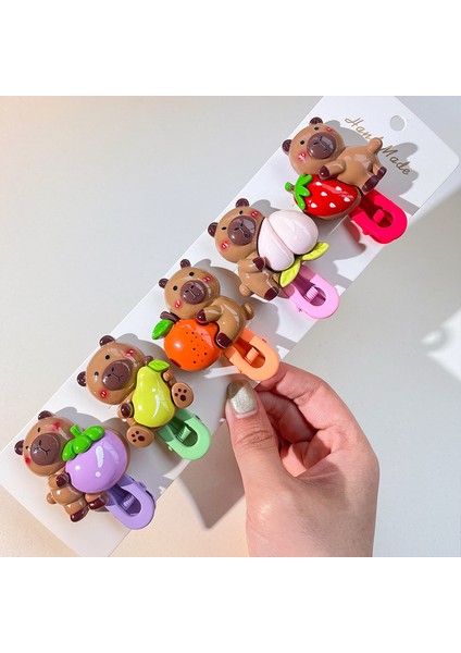 Sevimli Capibala Saç Tokası Kız Saç Tokası Kemer (Yurt Dışından)