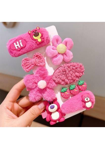 Çilek Ayı Iplik Çiçek Kız Karikatür Firkete Kafa Bandı Tokası (Yurt Dışından)