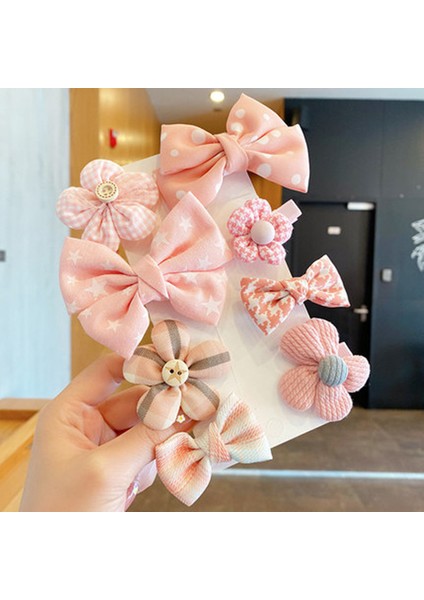 Kız Fiyonk Tokalı Saç Aksesuarları 8 Parçalı Set (Yurt Dışından)