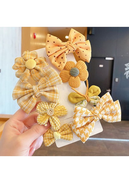 Kız Fiyonk Tokalı Saç Aksesuarları 8 Parçalı Set (Yurt Dışından)