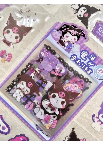 Sanrio Karakter Kuromi 25 Yaprak Pet Sticker Set Mavi Paket fırsatları
