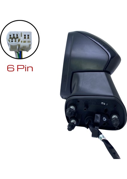 Dış Dikiz Aynası Toyota Corolla 2019-2024 - Auris 2019 - 2024 Elektrikli, Isıtmalı, Sinyalli, Manuel Katlanır, Siyah Kapak, 6 Pin indirimleri