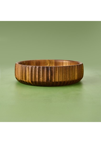 Akasya Curve Kase - Kahverengi - 22 cm