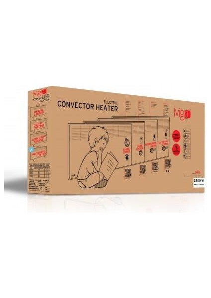 Ivigo EPK4590E25W Dijital Profesyonel Konvektör 2500 Watt Beyaz Wifi indirimleri