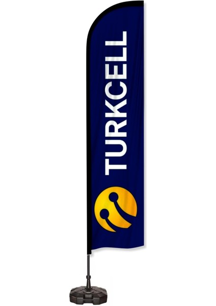 Turkcell Logolu Yelken Bayrak Set
