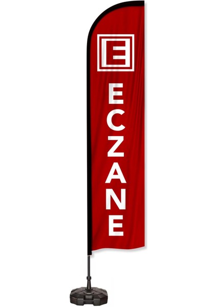 Eczane Logolu Yelken Bayrak Set