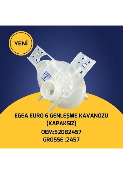 Radyatör Ek Su Deposu Genleşme Kavanozu Kapaksız Üstden Çift Çıkış Egea 1.3 1.6mjet Euro 6