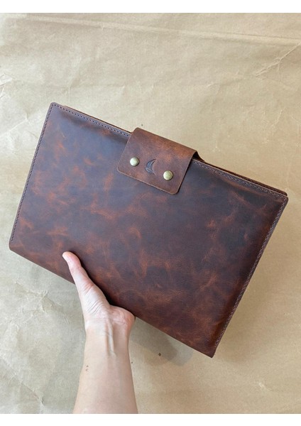 (isim yazıyoruz) El Yapımı Hakiki Deri Laptop / Macbook / Bigisayar / Ipad / Tablet Kılıfı / Organizer