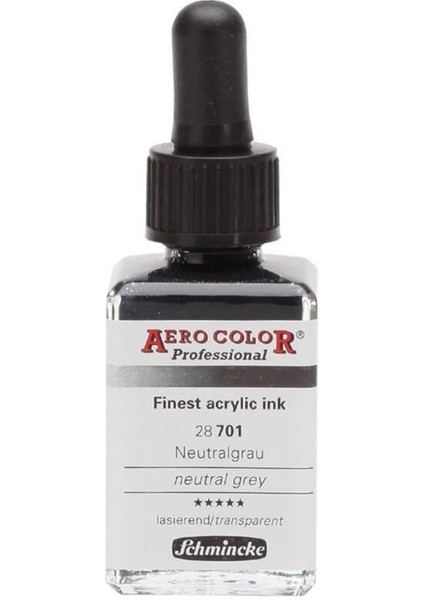 Aero Color Akrilik Mürekkep 28 Ml. 701 Neutral Grey