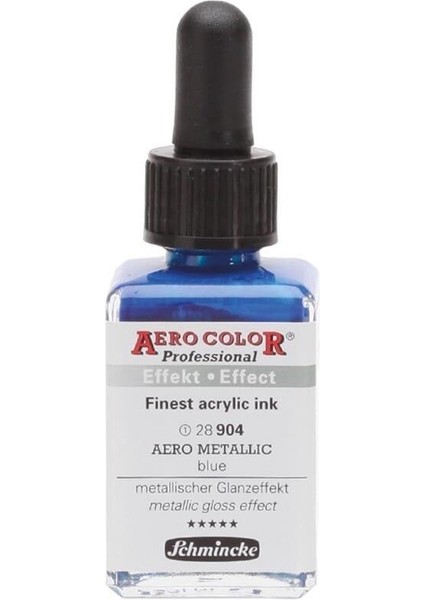 Aero Color Akrilik Mürekkep 28 Ml. 904 Aero Metallic Blue