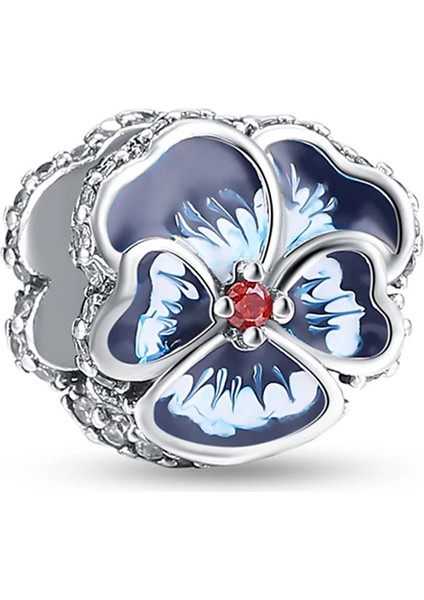 Taşlı Pembe Menekşe Charm fiyatları