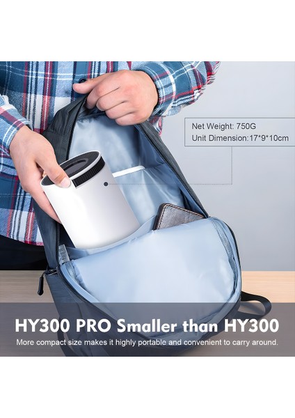 Idragon® HY300PRO Yeni Sürüm, Hızlı İşlemci, 4K Destekli Android 12 Akıllı Projeksiyon Cihazı 200ANSI 130 Inç Ekran Wifi Bluetooth HDMI modelleri