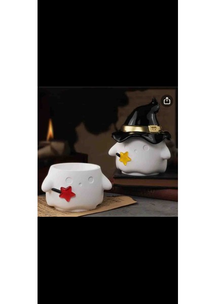 kuromi taki kutusu Cadı Şapkalı Beton Mum Kutusu, Beton Mumluk, Beton Saksi, Beton Obje Dekoratif , Yeni Yil si, Doğum Günü si, Harry Potter, kuromi hediyelik dekoratif kutu. modelleri