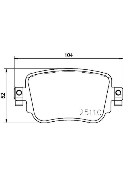 Arka Balata Vw Caddy Iv 2.0tdı 15 Cuuf-Dfsf 104.1X17.2X51.6