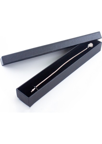 Simli Siyah 12 'li Süngerli Bileklik Kutu 3,3 cm x 22 cm x 2 cm fırsatları